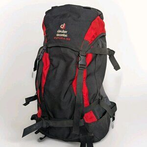 Vintage Deuter Futura 38 Aircomfort Hiking Backpack – 38L – Black & Red Y2K